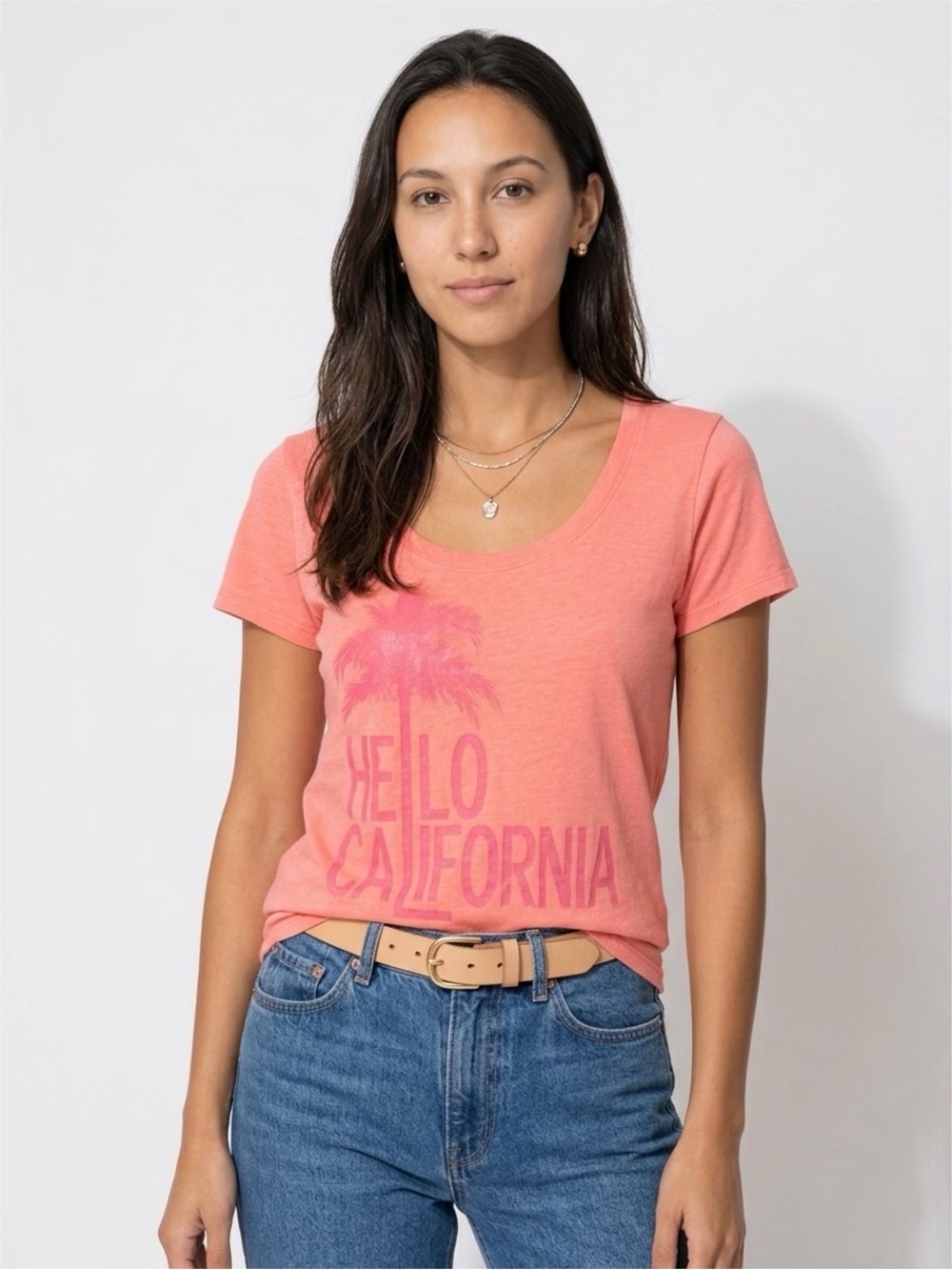 Arizona Jean Company 'Hello California' Scoop Neck Tee